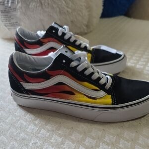 Vans Black and Yellow Sneakers Classic Skate Style